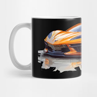 Amplify Orange C8 Corvette Supercar Racecar Muscle Car C8 Corvette Mug